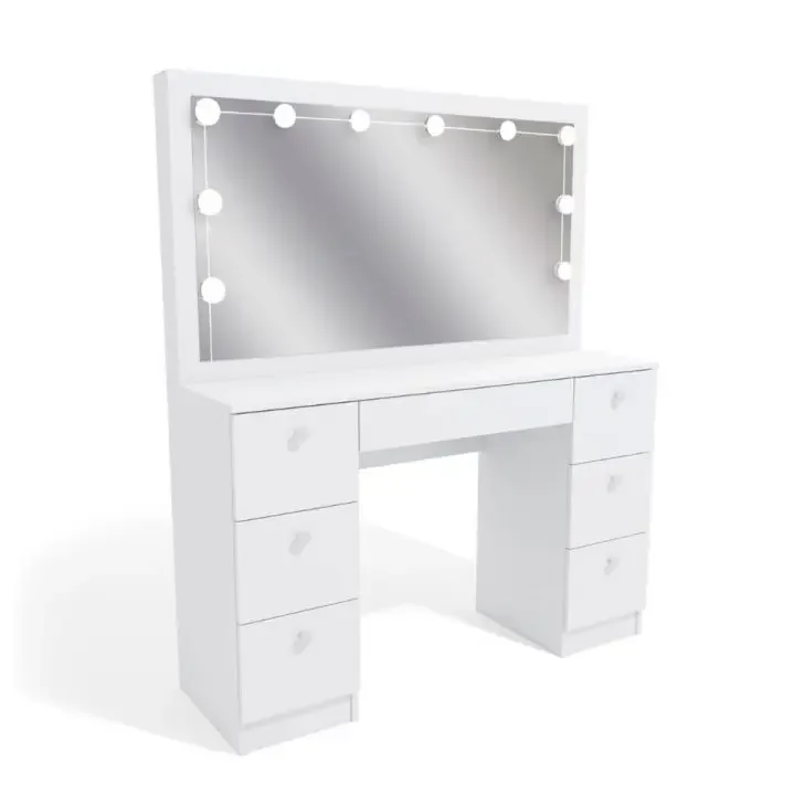 Backstage vanity with lights available for rental